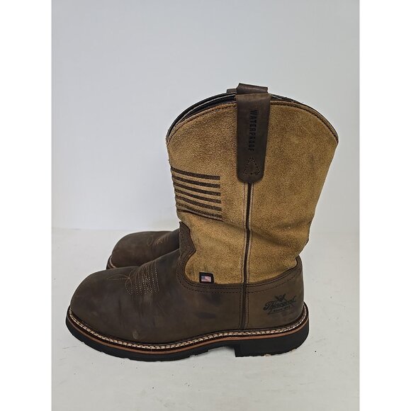 Thorogood Men's 11" Composite Toe WP Western Wellington U.S.A. 804-4338 9.5 EE - Picture 4 of 7